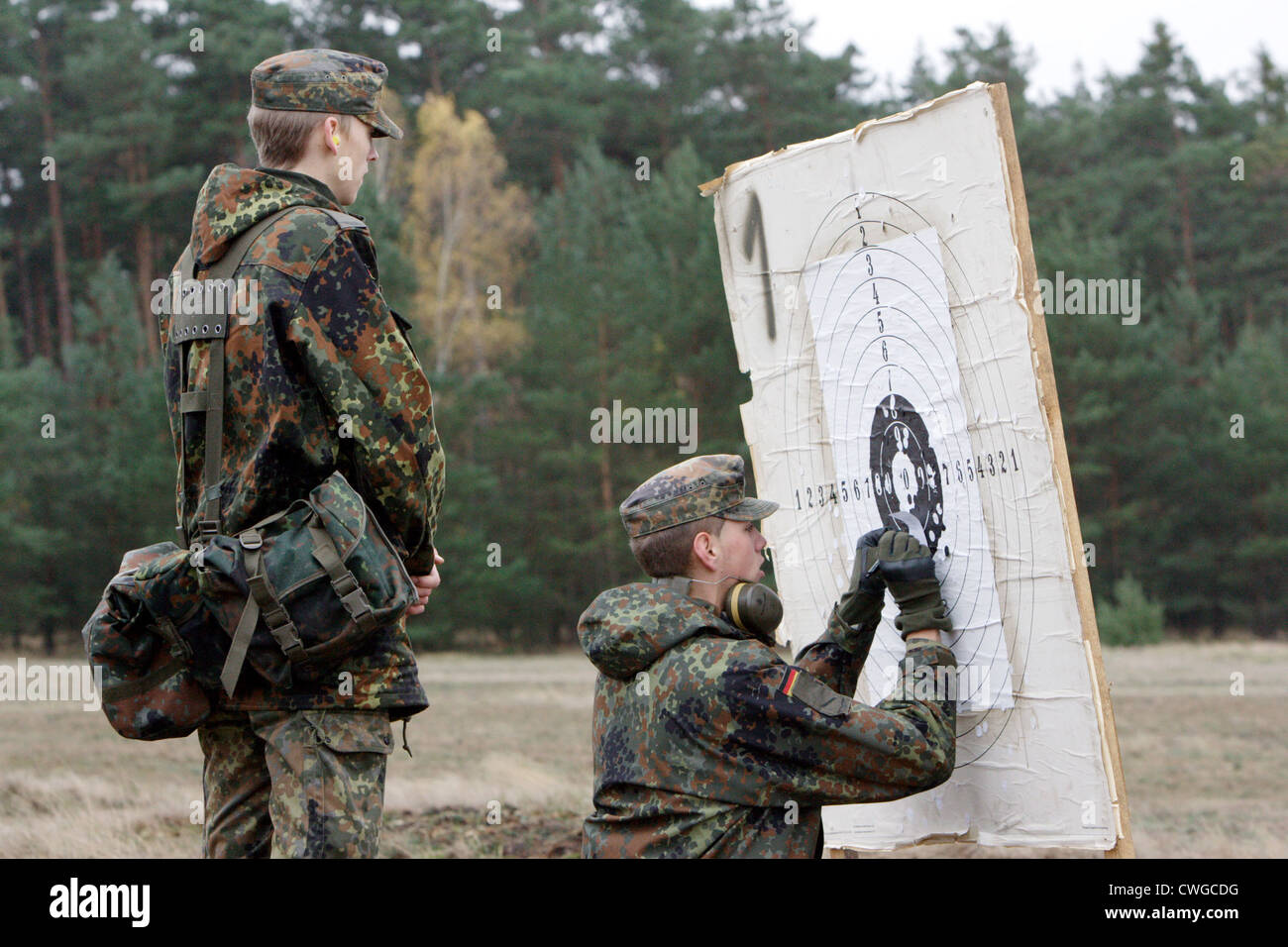 La formation de base à l'armée Banque D'Images