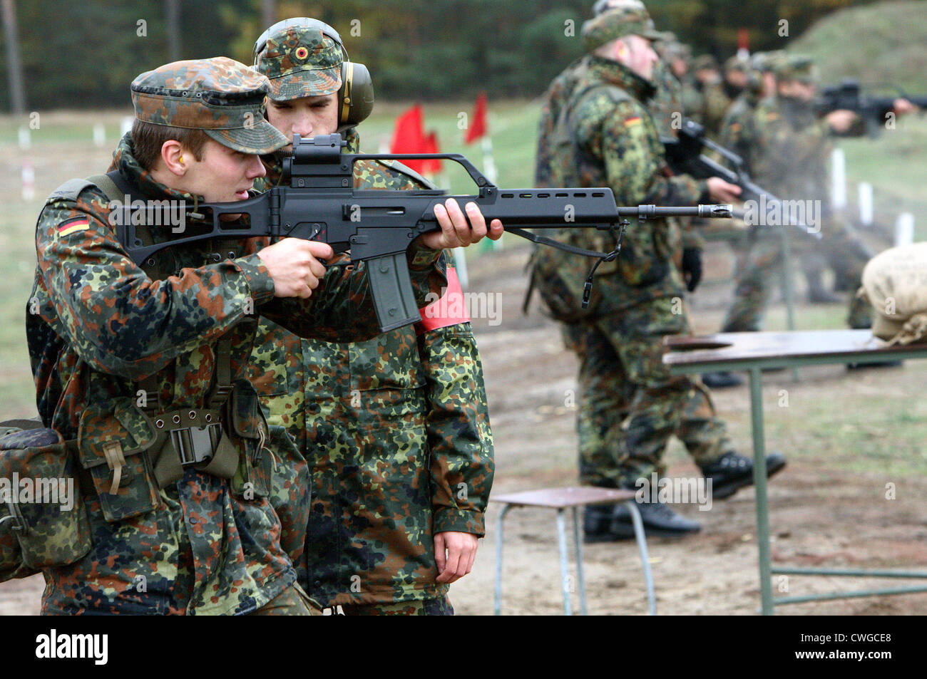 La formation de base à l'armée Banque D'Images
