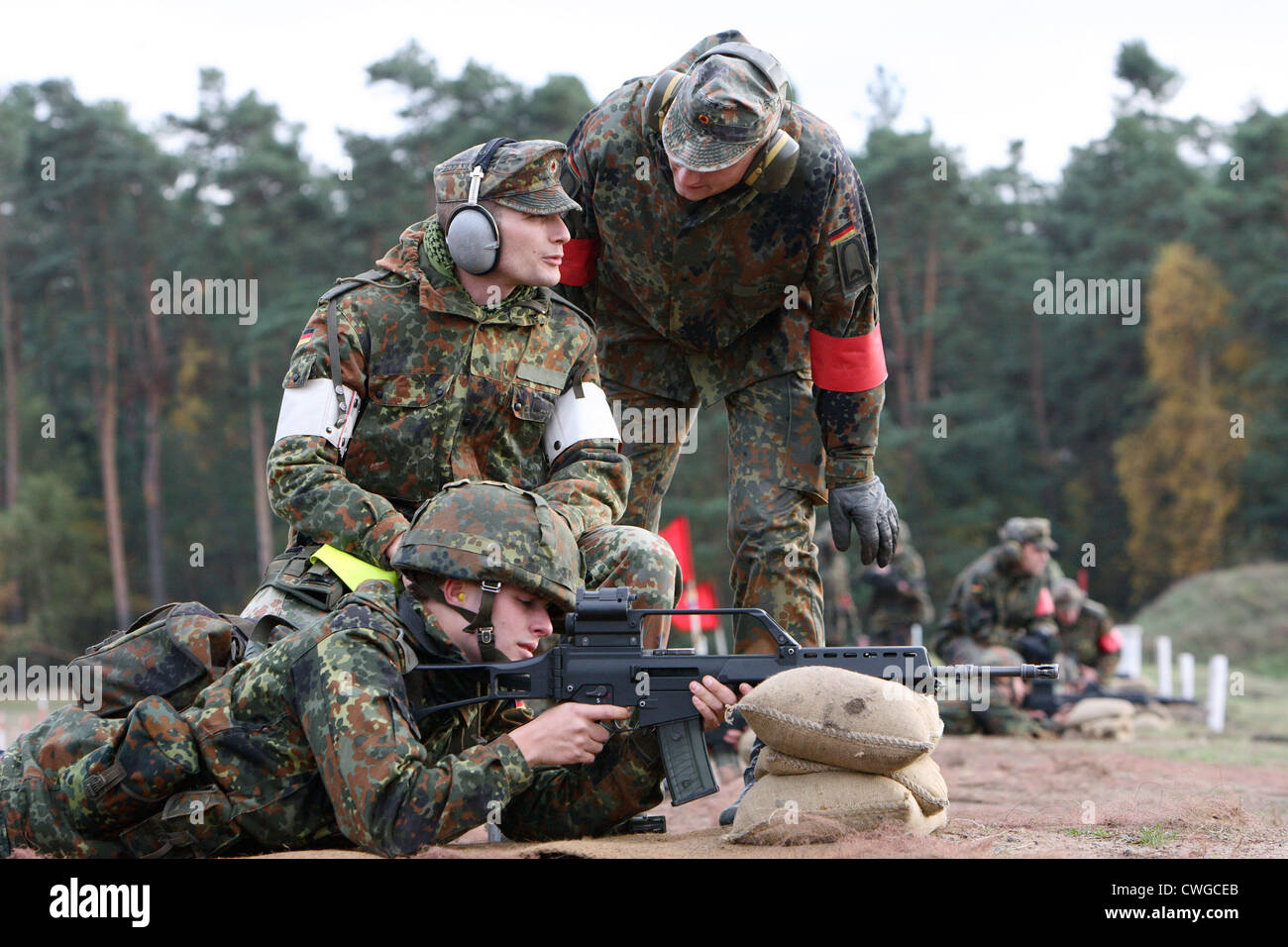 La formation de base à l'armée Banque D'Images