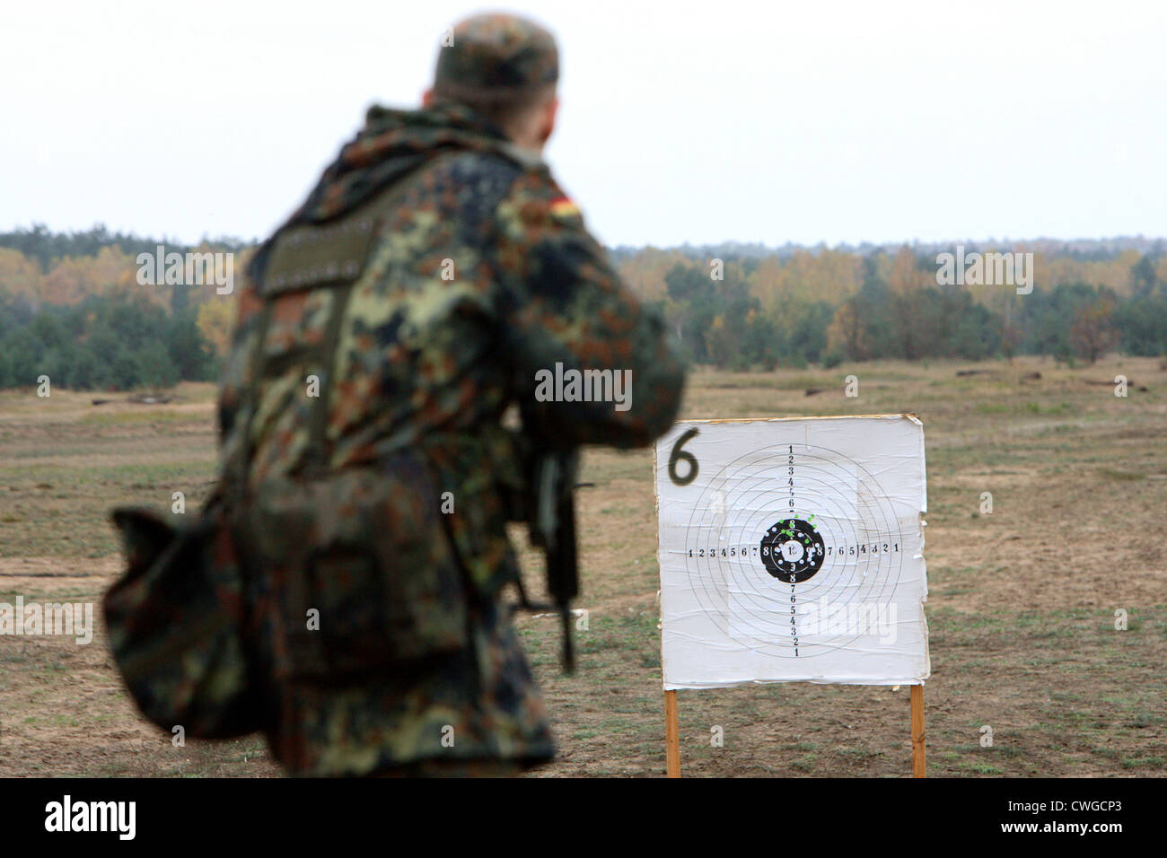 La formation de base à l'armée Banque D'Images