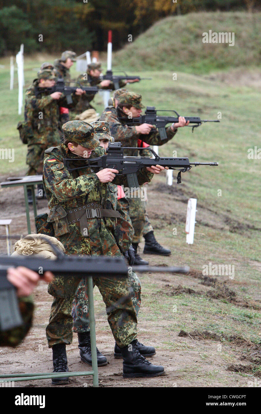 La formation de base à l'armée Banque D'Images