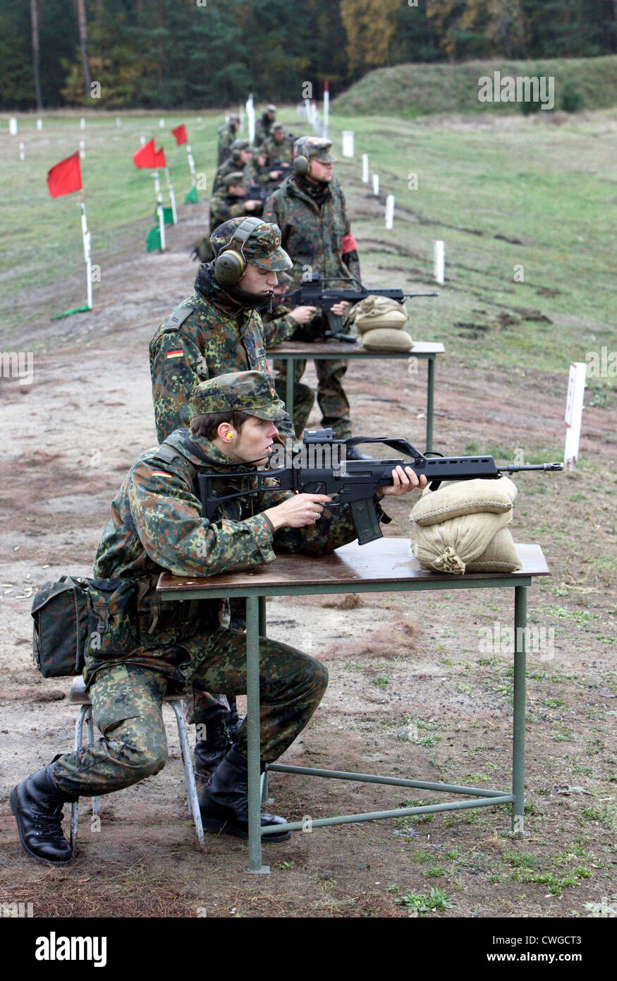 La formation de base à l'armée Banque D'Images