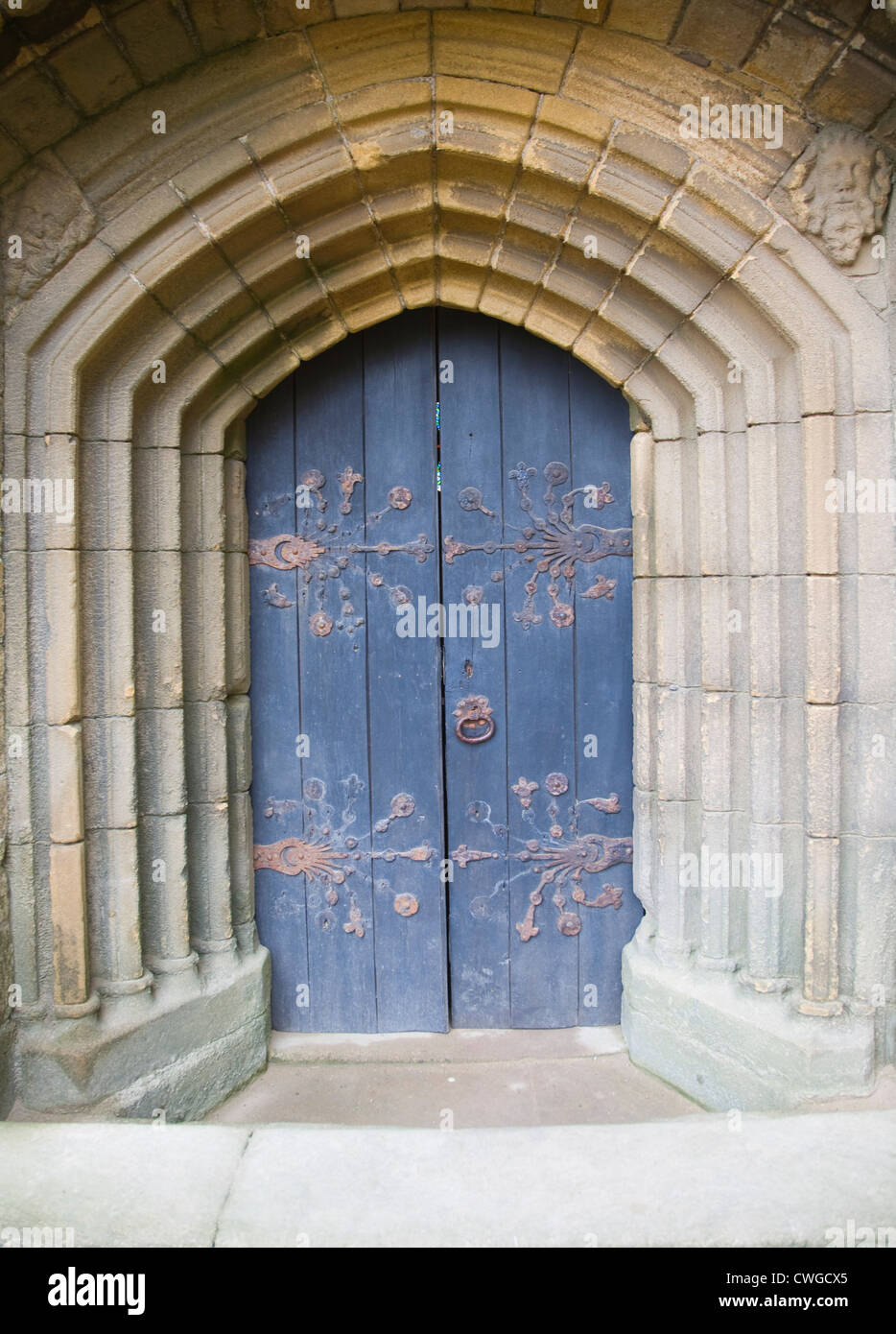 Percy porte crypte familiale Tynemouth Priory Northumberland England Banque D'Images