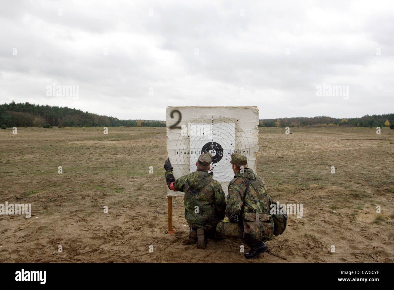 La formation de base à l'armée Banque D'Images