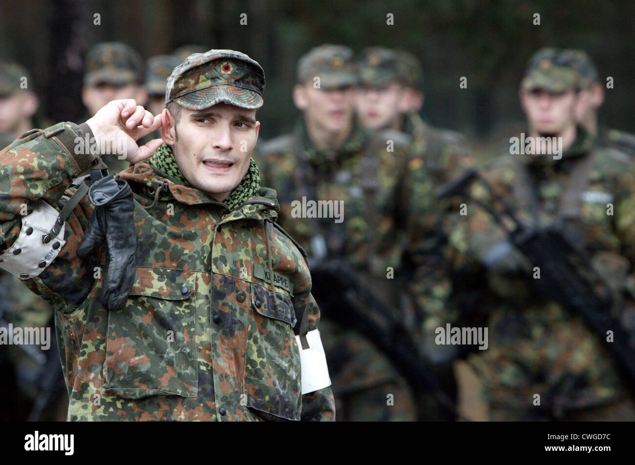 La formation de base à l'armée Banque D'Images