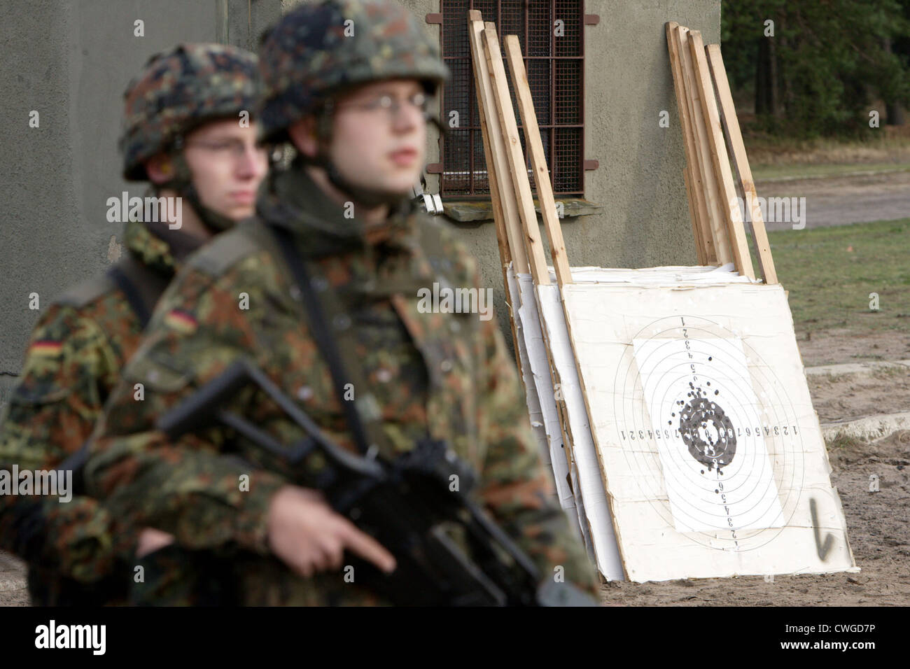 La formation de base à l'armée Banque D'Images