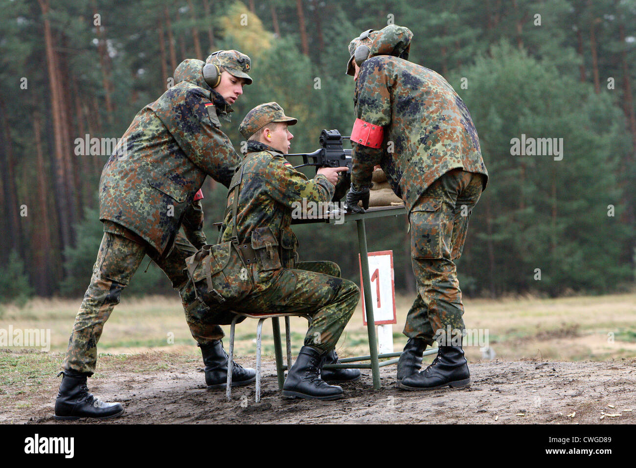 La formation de base à l'armée Banque D'Images