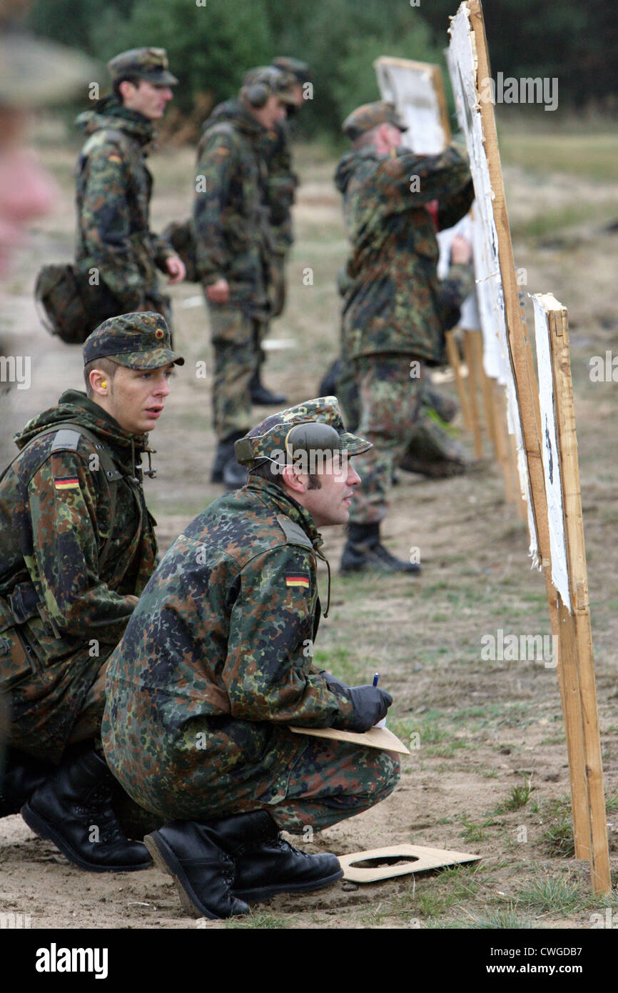 La formation de base à l'armée Banque D'Images