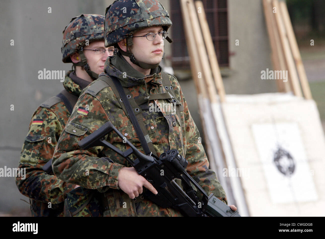 La formation de base à l'armée Banque D'Images