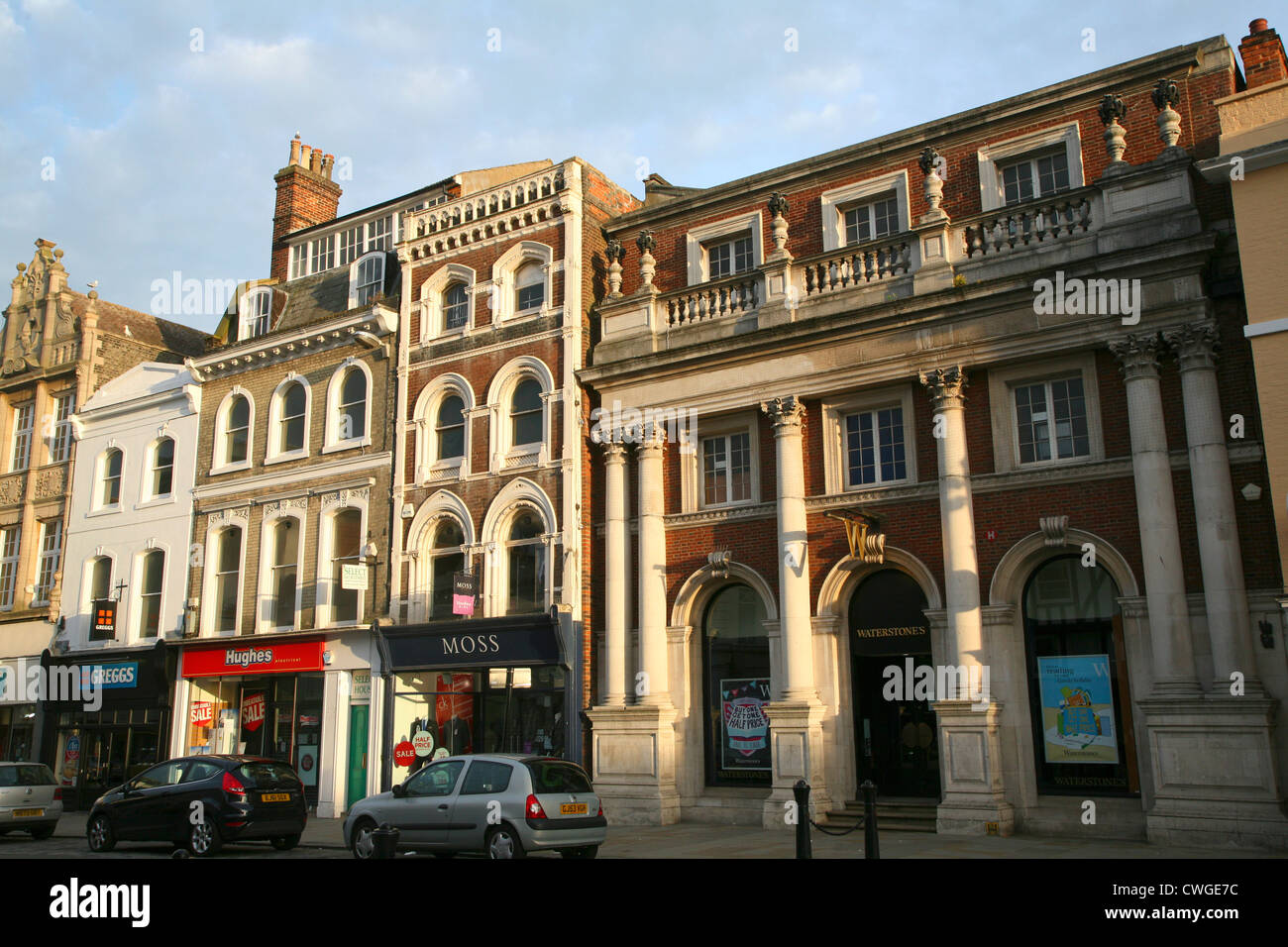 Bâtiments historiques de High Street, Colchester, Essex, Angleterre Banque D'Images