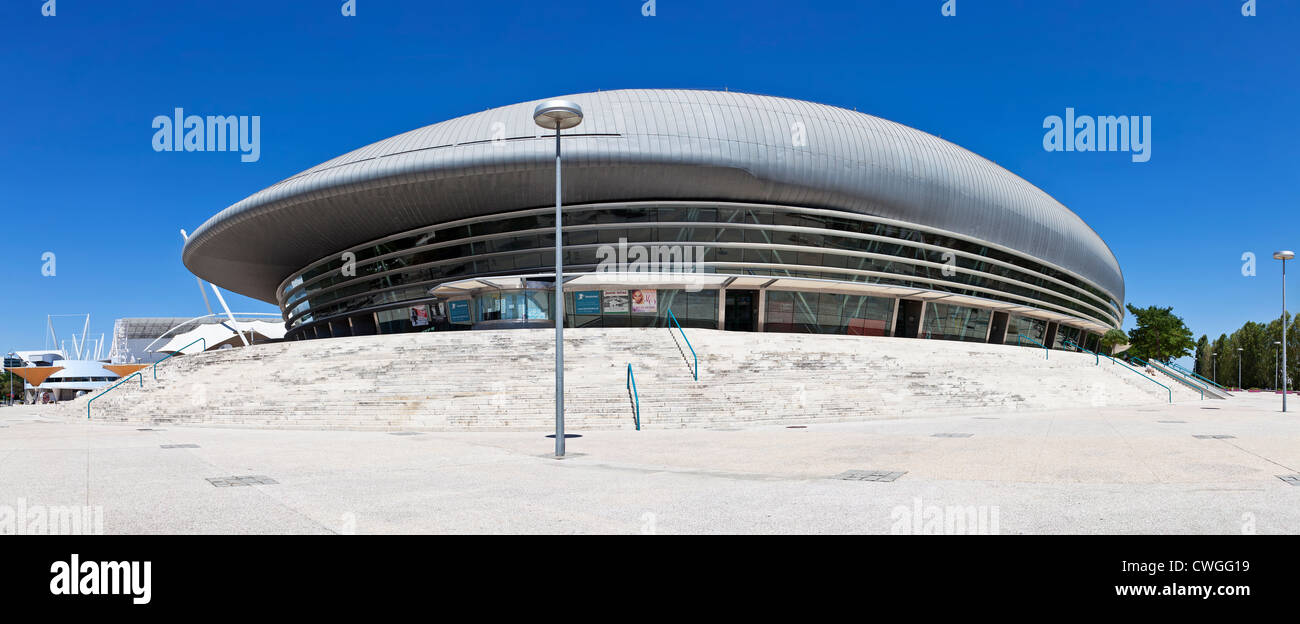 Atlantico Pavilion (Pavilhão Atlântico) AKA Altice ou MEO Arena de Nations Park (Parque das Nações), par Regino Cruz pour l'expo98. Lisbonne, Portugal. Banque D'Images