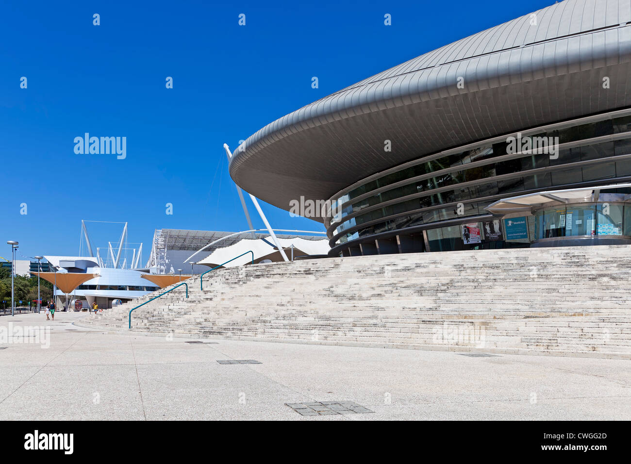 Atlantico Pavilion (Pavilhão Atlântico) AKA Altice ou MEO Arena de Nations Park (Parque das Nações), par Regino Cruz pour l'expo98. Lisbonne, Portugal. Banque D'Images