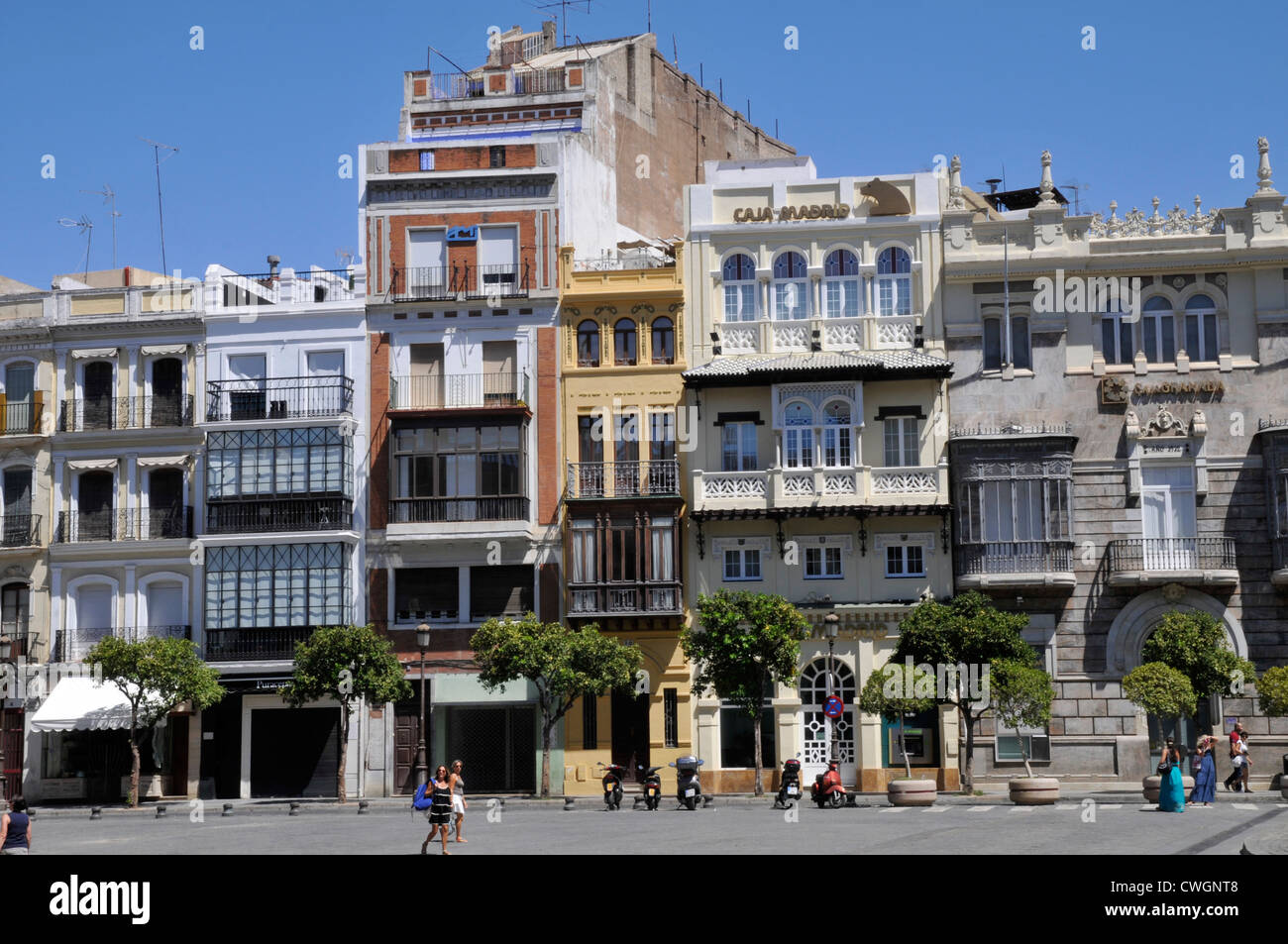 Maisons typiques, Séville, Andalousie, espagne, Espagne Banque D'Images