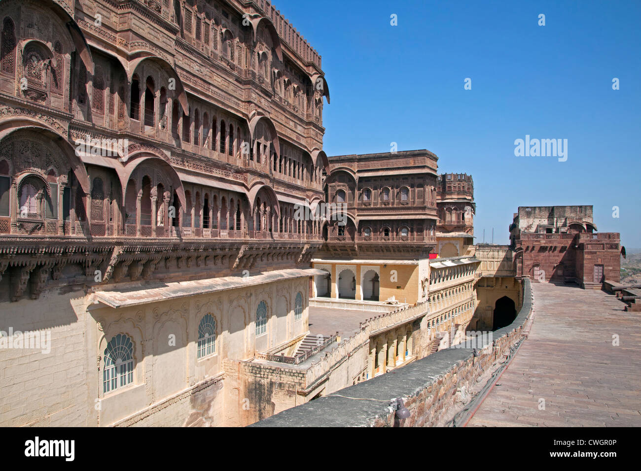 Mehrangarh Fort de Jodhpur, Rajasthan, India Banque D'Images