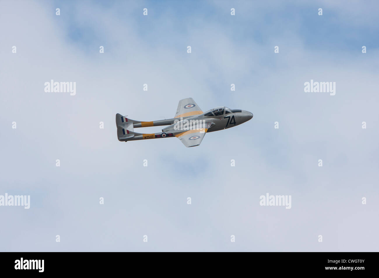 De Havilland DH.115 Vampire, reg G-VTII, à Little Gransden. Mis 1945 Banque D'Images