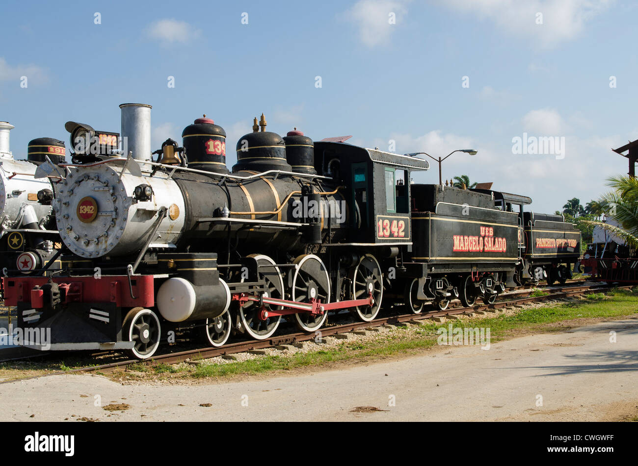 Caibarien, Cuba. Le Musée du sucre Marcelo Salado et trains à vapeur, Caibarien, Cuba. Banque D'Images