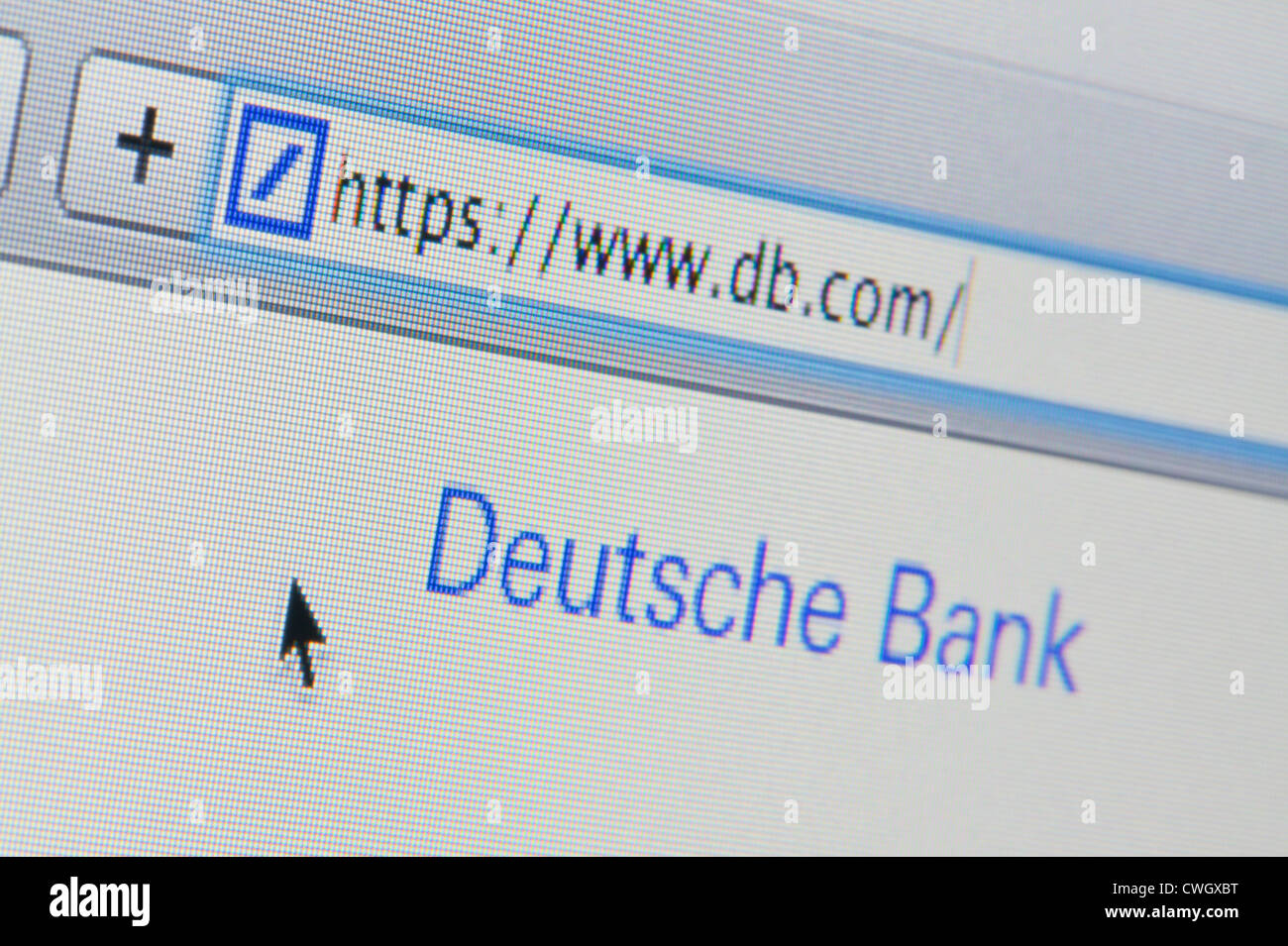 Gros plan du logo de la Deutsche Bank comme vu sur son site web. (Usage éditorial uniquement : -Print, télévision, e-book et le comité éditorial du site). Banque D'Images