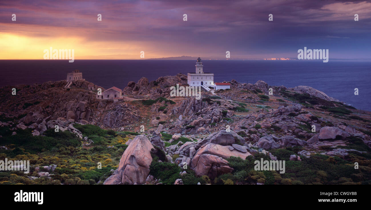 Tempête sur Capo Testa, Sardaigne Banque D'Images