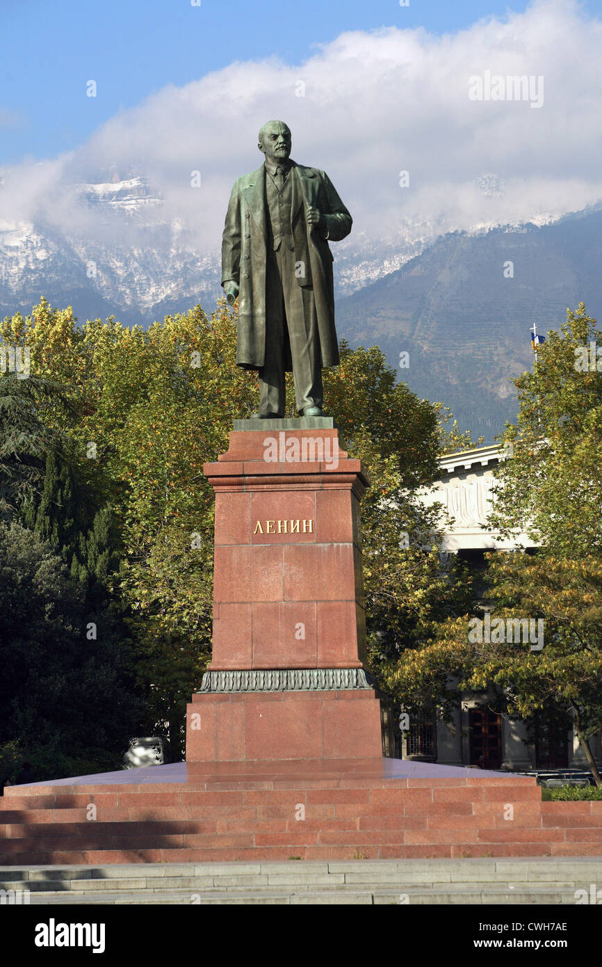 Yalta, le monument de Lénine dans la ville Banque D'Images