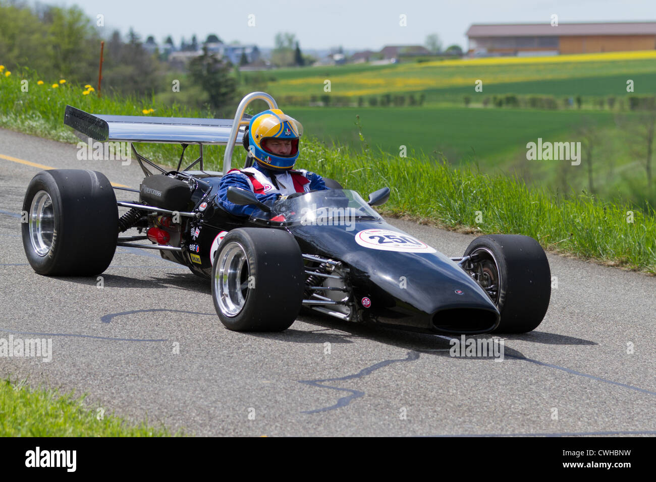 Voiture de course Vintage Brabham BT 10 F2 13-64 de 1964 au Grand Prix de Mutschellen, SUI le Avril 29, 2012. Banque D'Images