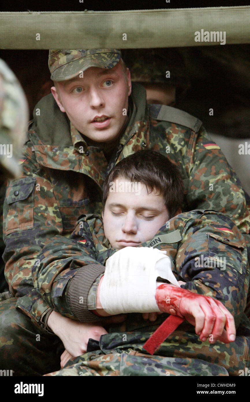 La formation de base à l'armée Banque D'Images