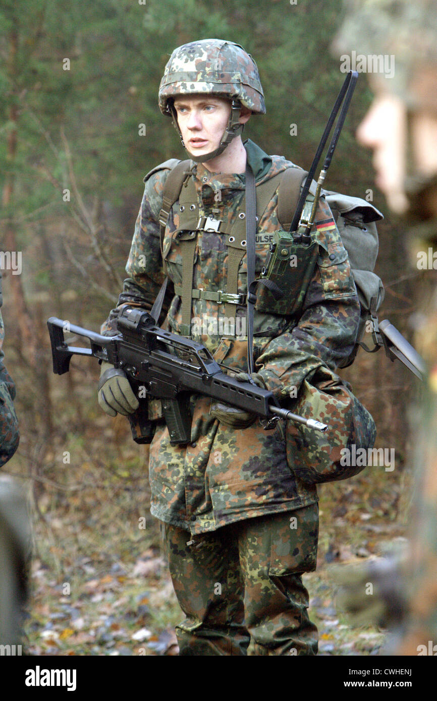 La formation de base à l'armée Banque D'Images