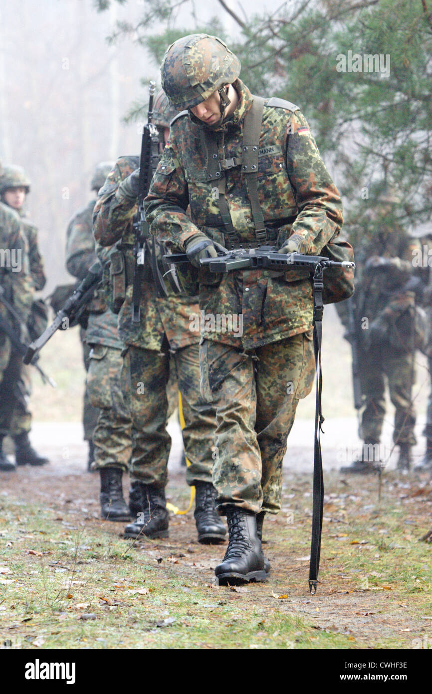 La formation de base à l'armée Banque D'Images