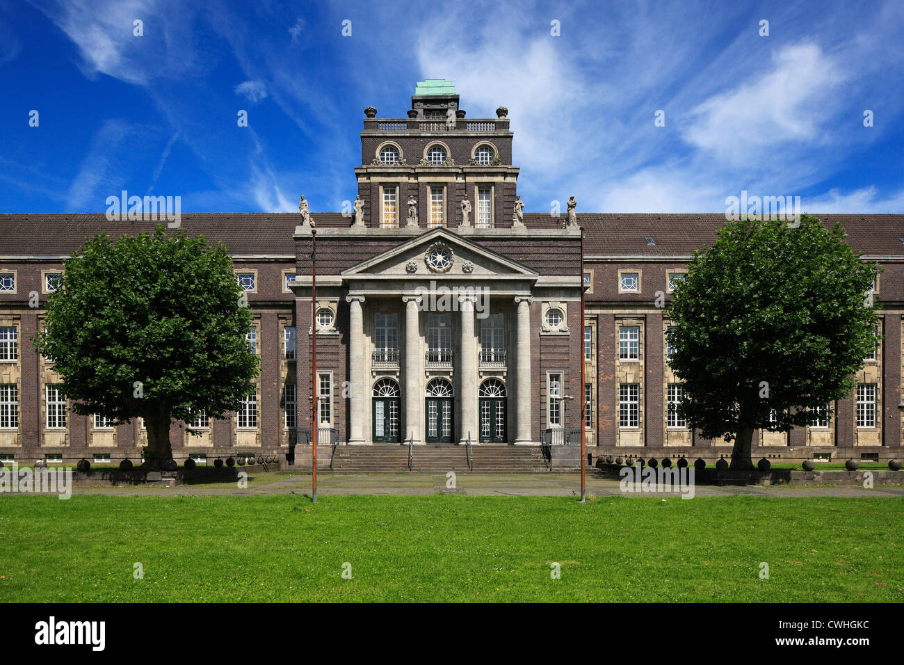 Gymnasium am Moltkeplatz dans Krefeld-Cracau, Niederrhein, Nordrhein-Westfalen Banque D'Images