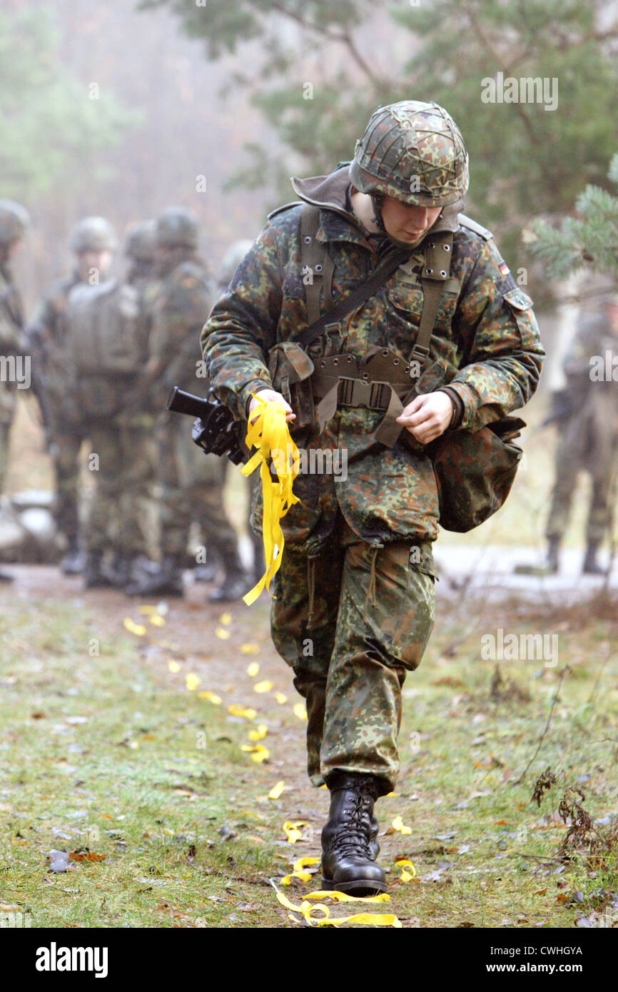 La formation de base à l'armée Banque D'Images