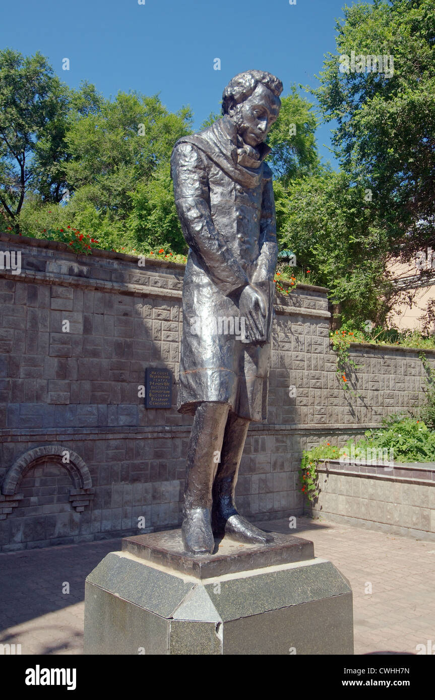 Monument d'Alexandre Sergueïevitch Pouchkine à Vladivostok, en Extrême-Orient, Primorsky Krai, Fédération de Russie Banque D'Images