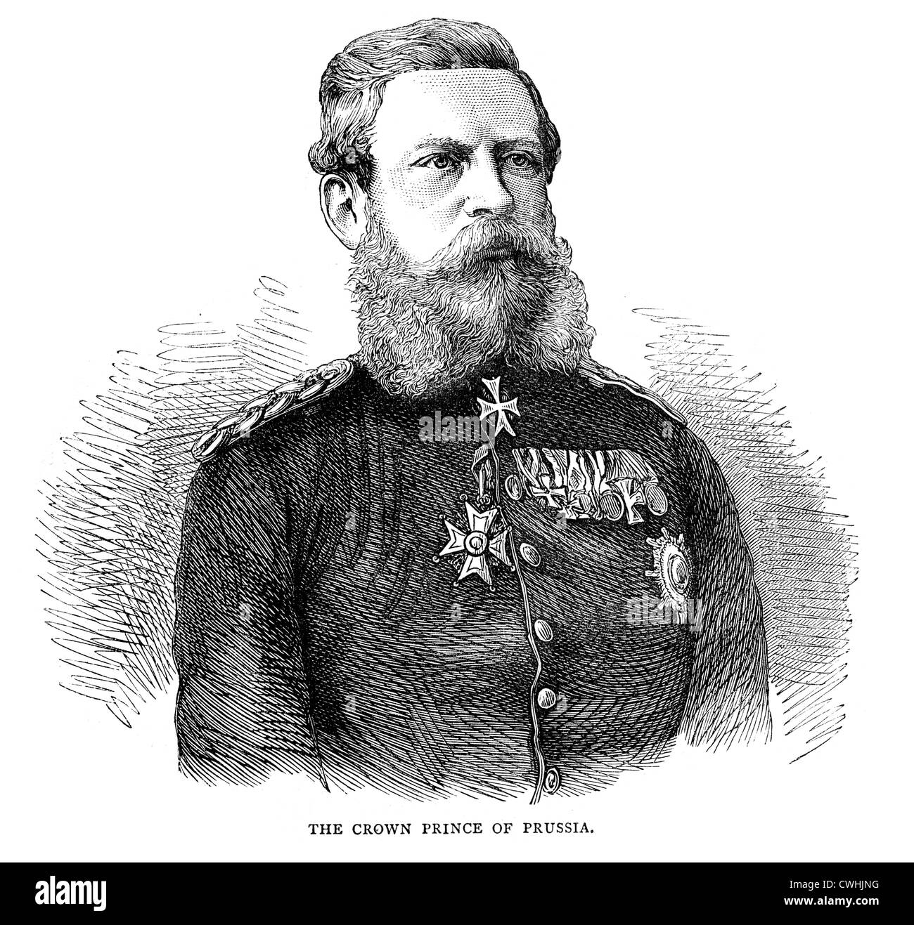Frederick III (18 octobre 1831 - 15 juin 1888) a été l'empereur allemand et roi de Prusse pour 99 jours en 1888. Banque D'Images