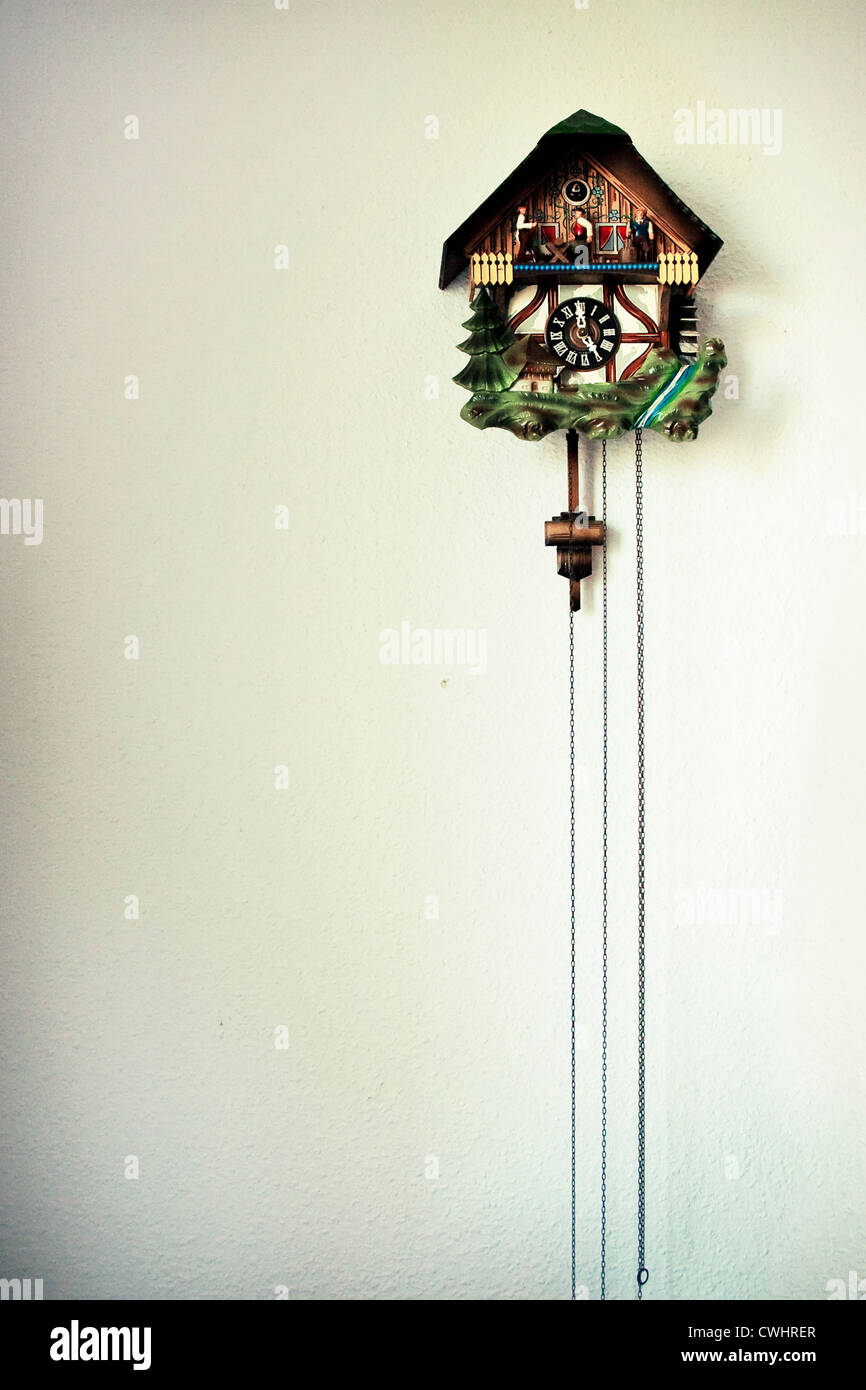 Horloge murale,Cuckoo Clock Banque D'Images