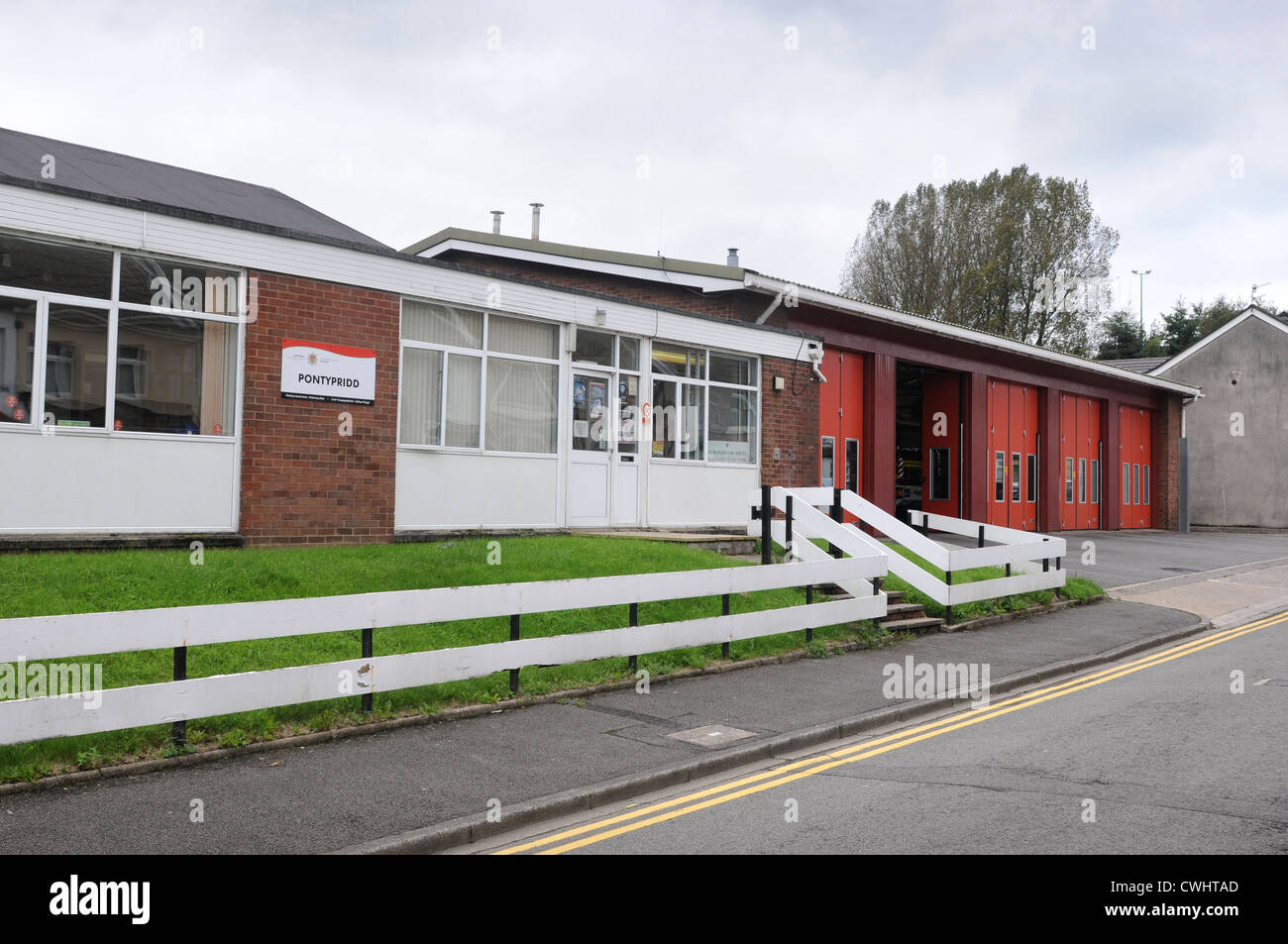 Pontypridd Fire Station dans le sud du Pays de Galles UK Banque D'Images