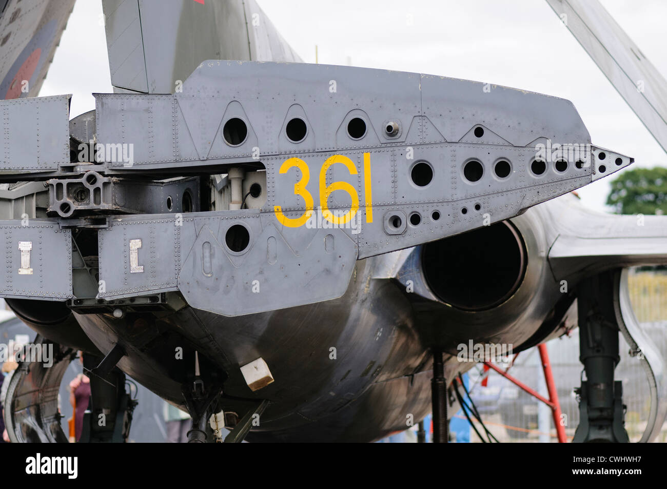 Déflecteur de butée arrière d'un Hawker Siddeley Buccanneer 1968 Banque D'Images