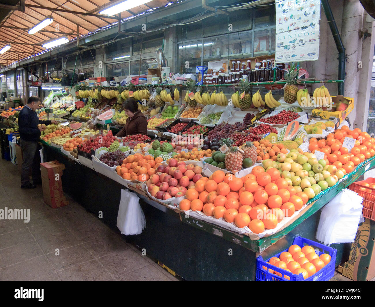 Décrochage du marché Mercado do Bolhão Porto Portugal Banque D'Images