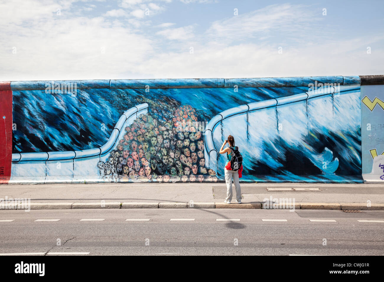 East Side Gallery, Berlin, Allemagne Banque D'Images