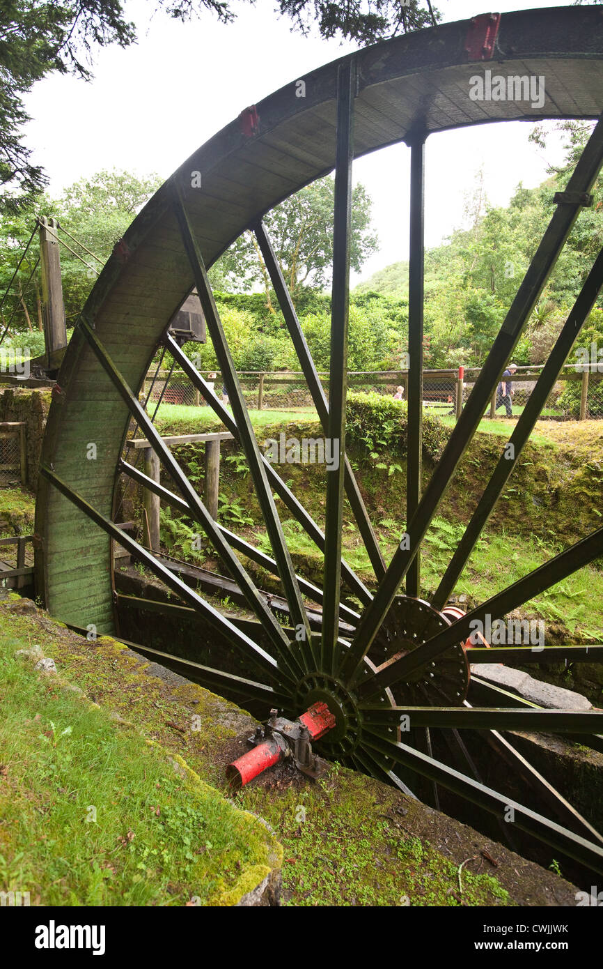 Roue à eau,Papule Martyn Argile de Chine Museum, St Austell, Cornwall, Royaume-Uni. Banque D'Images