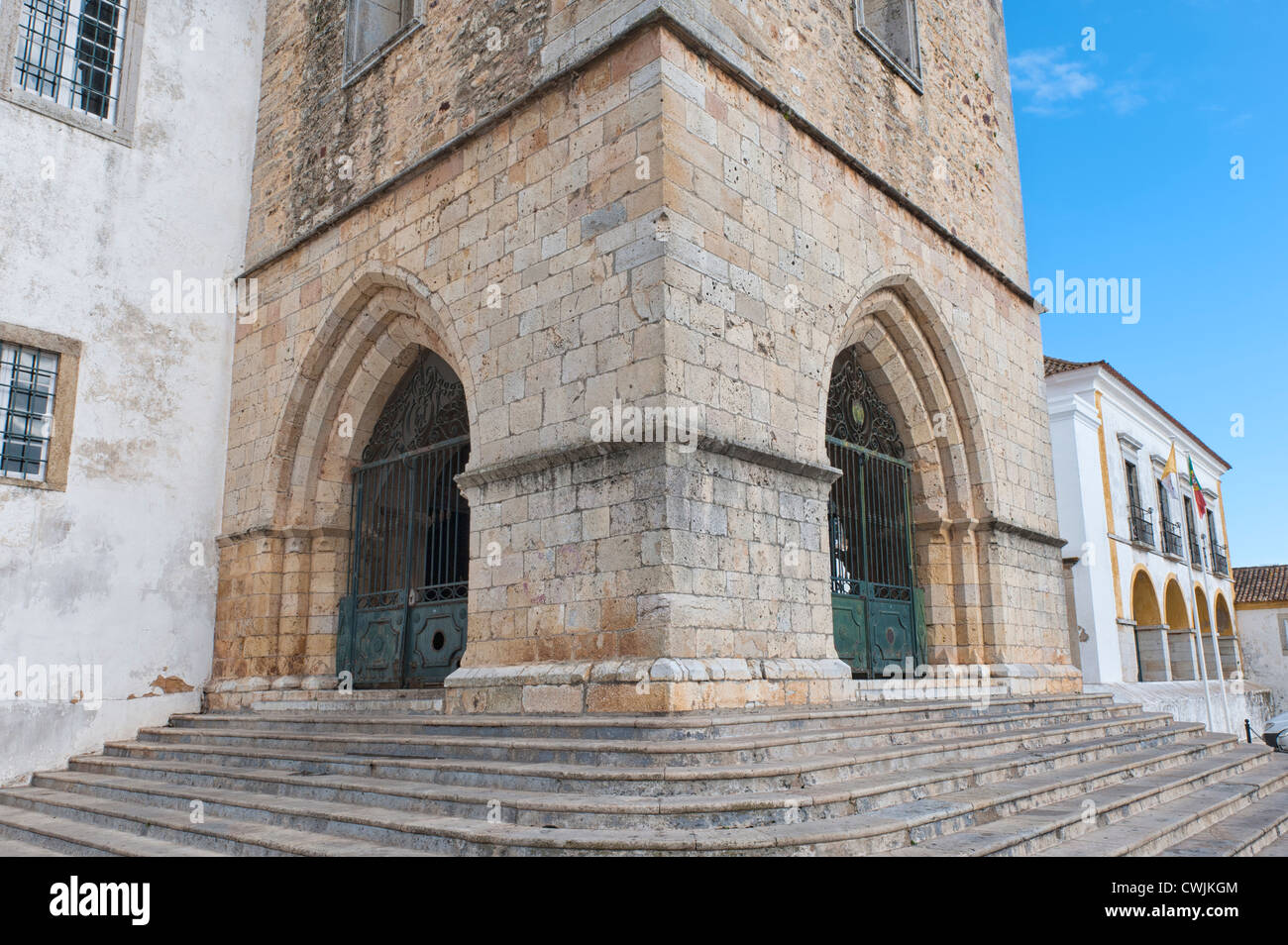 La Cathédrale de Faro au Largo da Se, Algarve, Portugal Banque D'Images
