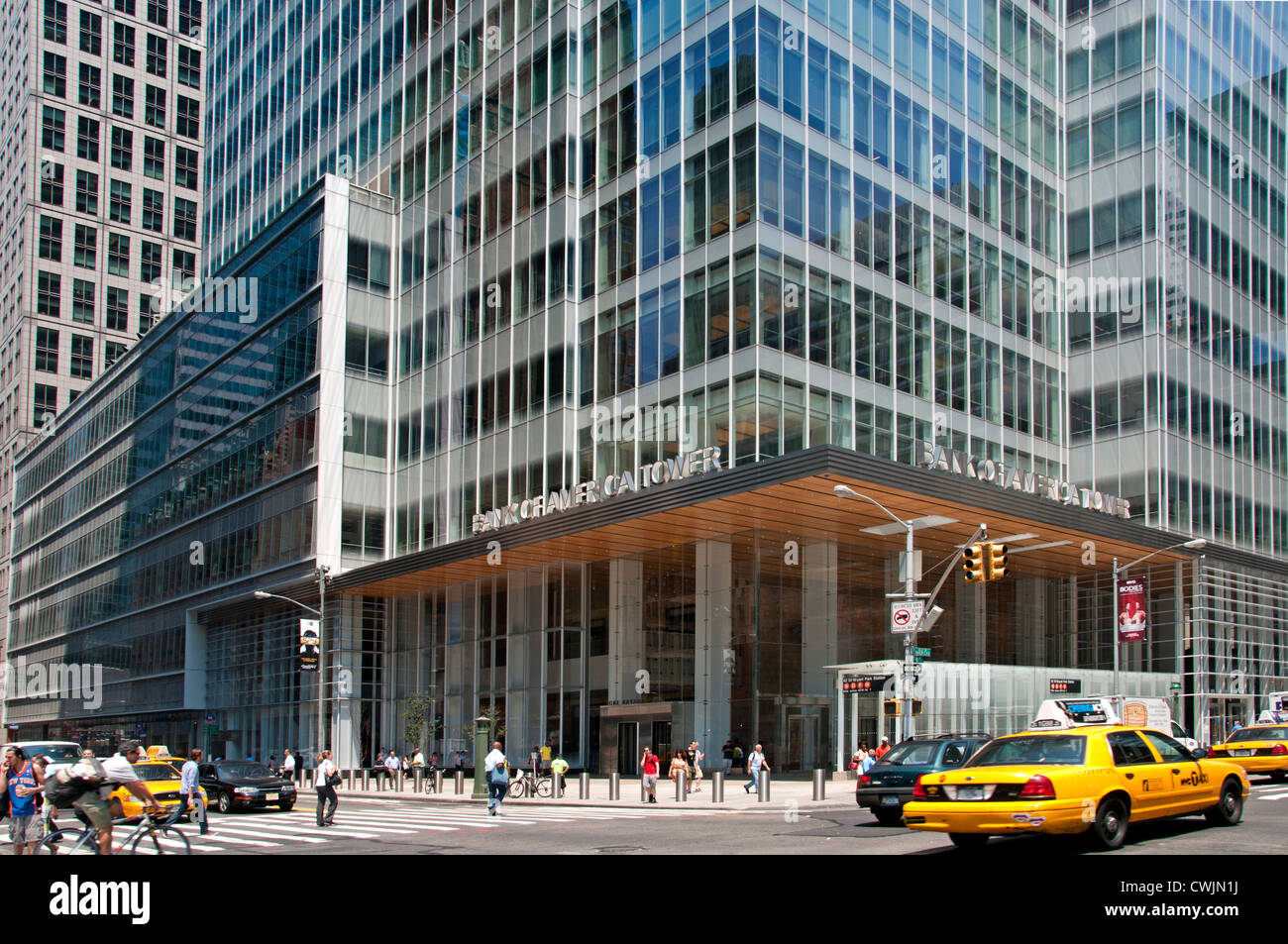 La banque d'Amérique 6ème Avenue New York City Manhattan Banque D'Images