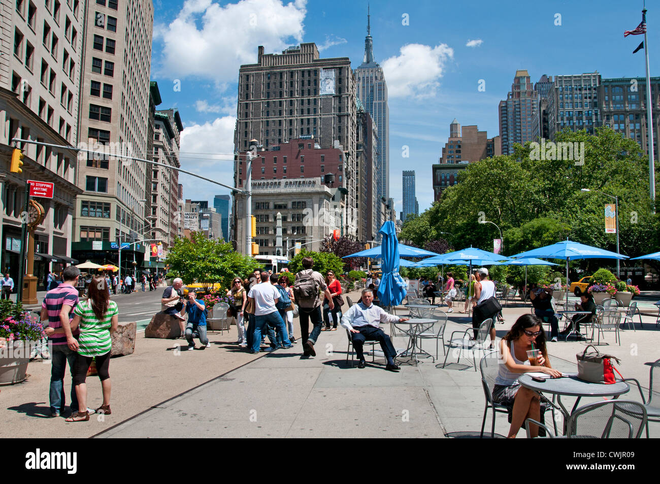 Empire State Building Manhattan New York District Flatiron Building Banque D'Images