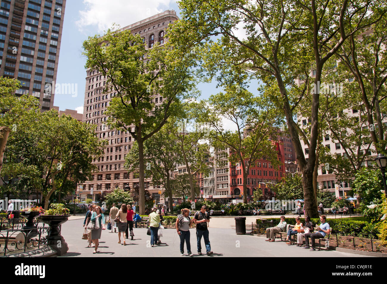 Madison Square Park Manhattan New York District Flatiron Building Banque D'Images