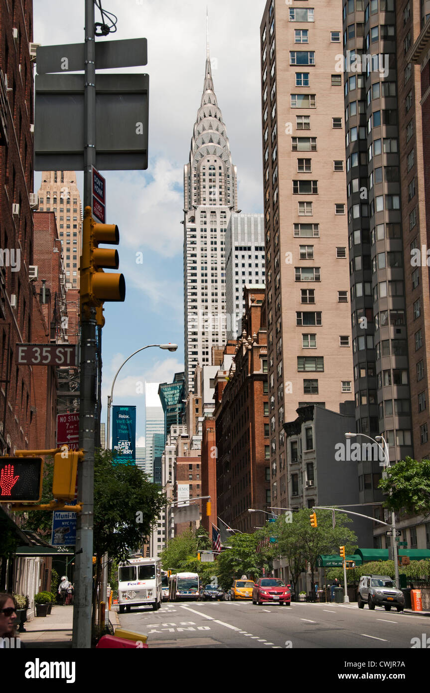 Chrysler Building de Lexington Avenue, New York City Etats-unis d'Amérique American Banque D'Images