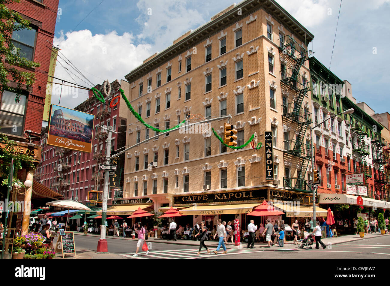 Little Italy Caffe Napoli Nouveau York Ville Manhattan United States Banque D'Images