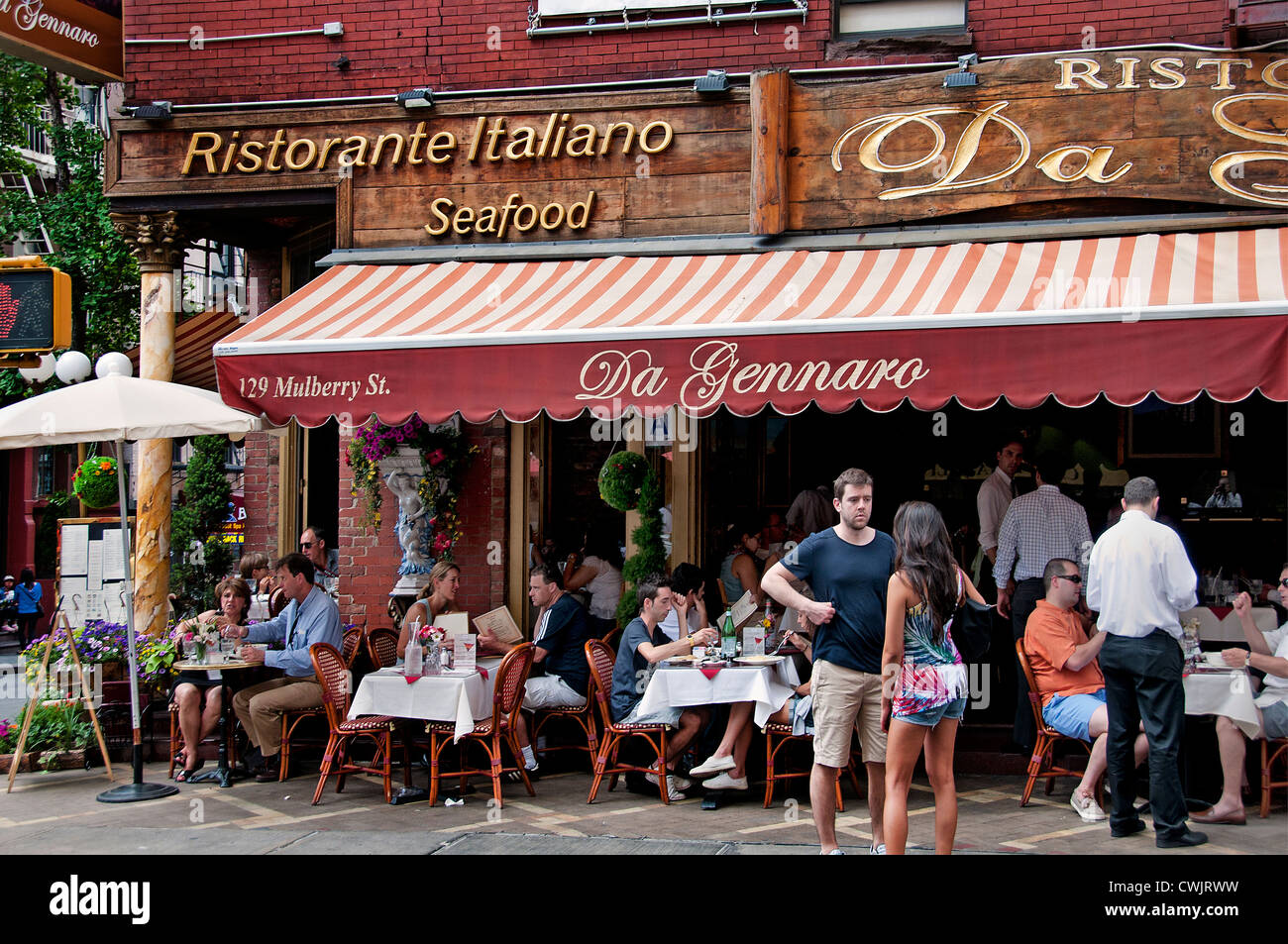 Little Italy Da Gennano New York Ville Manhattan United States Banque D'Images