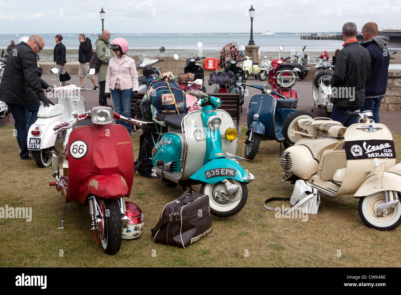 Rally Scooter Ile de Wight Angleterre UK Banque D'Images