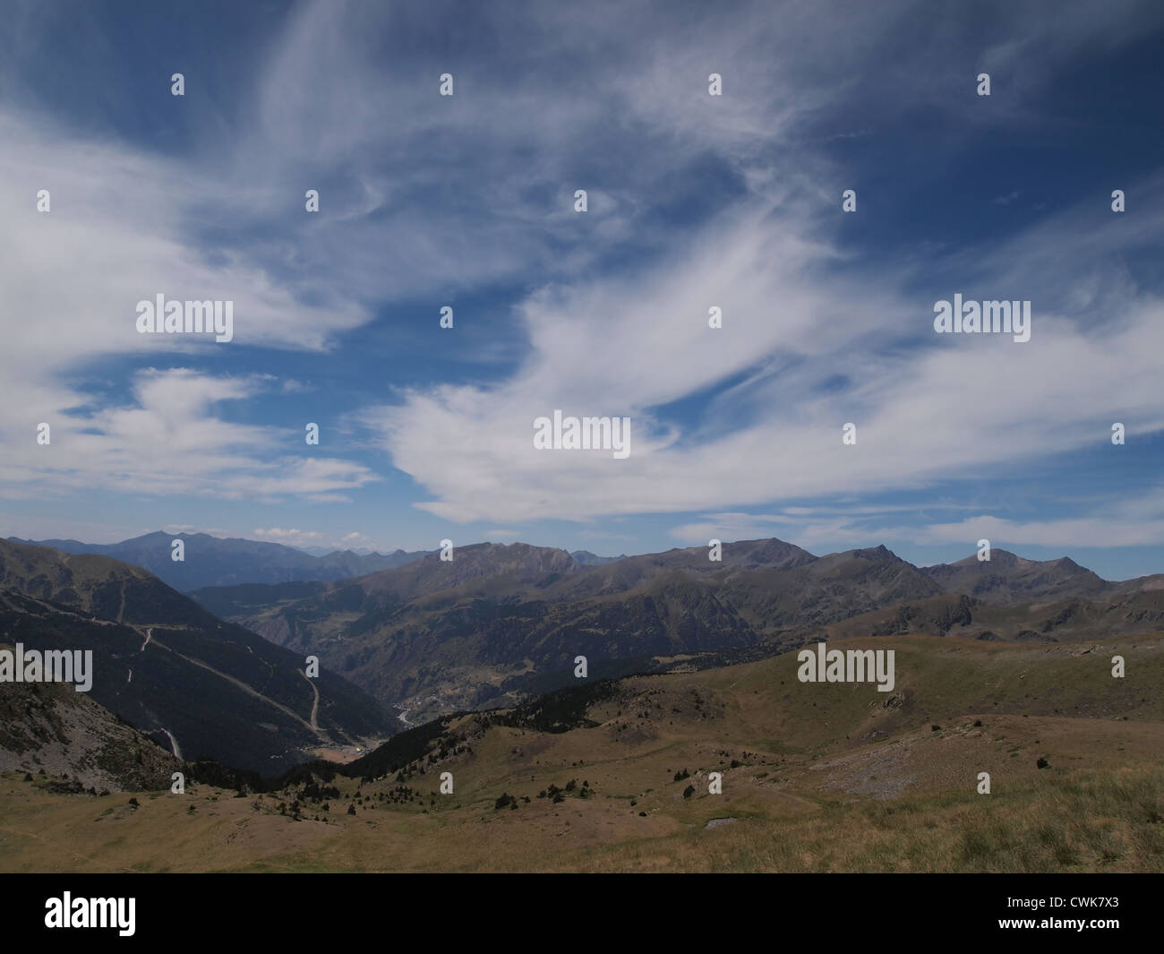 Paysage Andorran montagneux Banque D'Images