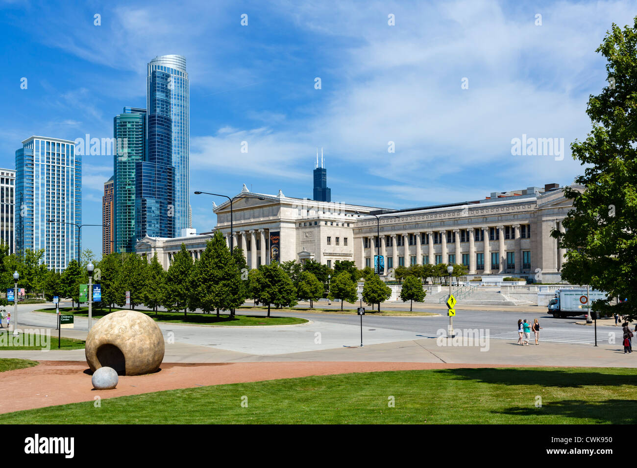 Le Field Museum of Natural History sur le Museum Campus à Grant Park, Chicago, Illinois, États-Unis Banque D'Images