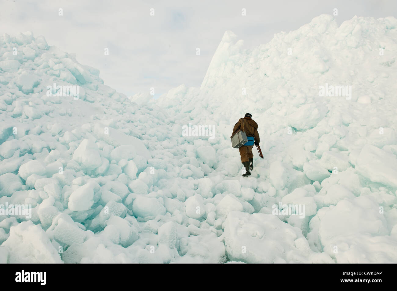 Pêche sur la glace. Banque D'Images