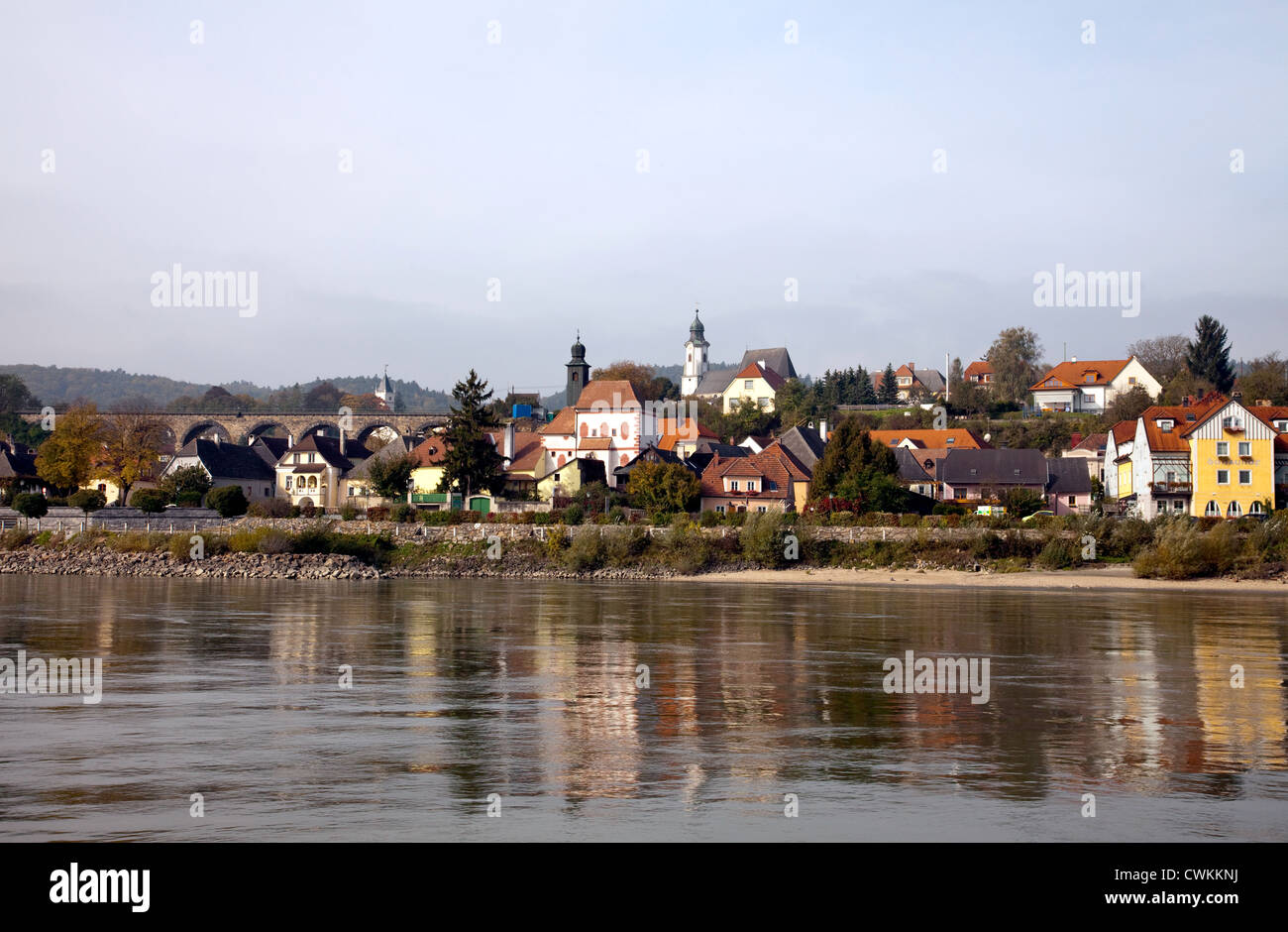 Autriche : Emmersdorf sur le Danube entre Melk et Durnstein. Banque D'Images