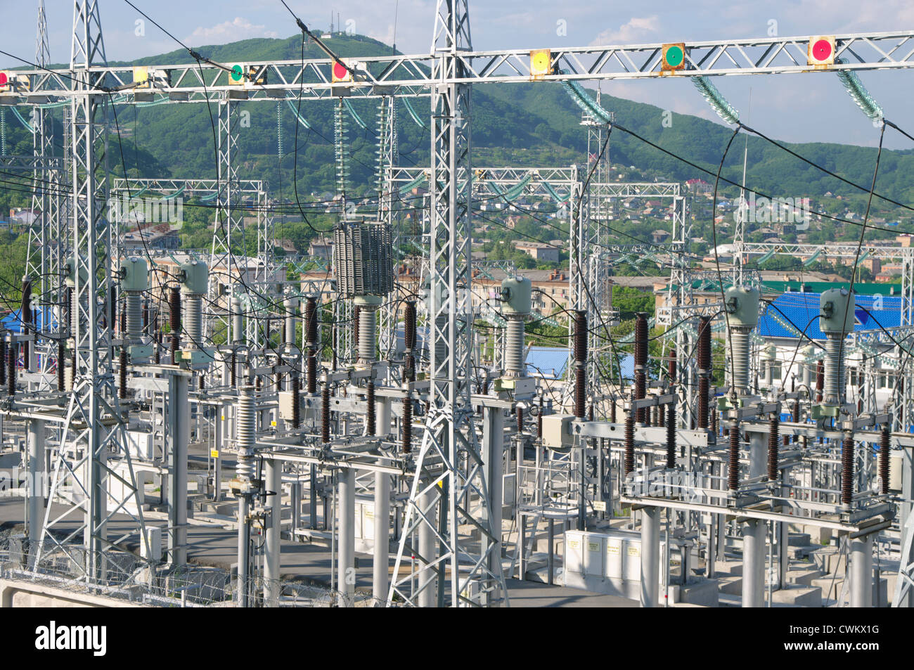 Pour la ville d'alimentation électrique pour assurer Banque D'Images